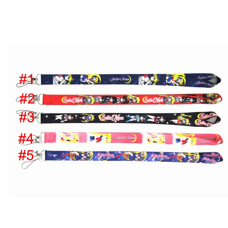 Sailor Moon Tali Lanyard Handphone / Kartu Identitas Motif Sailor Moon Anti Jatuh