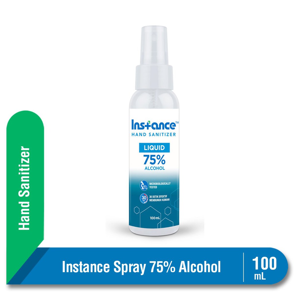 Instance Liquid Hand Sanitizer isi 100ml Food Grade Spray (Alkohol 75%)