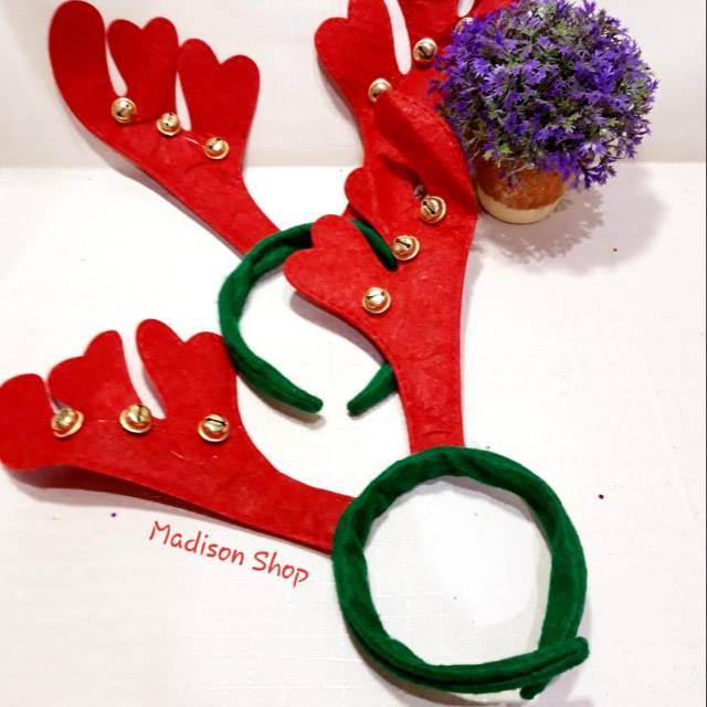 BANDO RUSA LONCENG AKSESORIES RAMBUT NATAL KOSTUM LESTA COSPLAY PENTAS NATAL