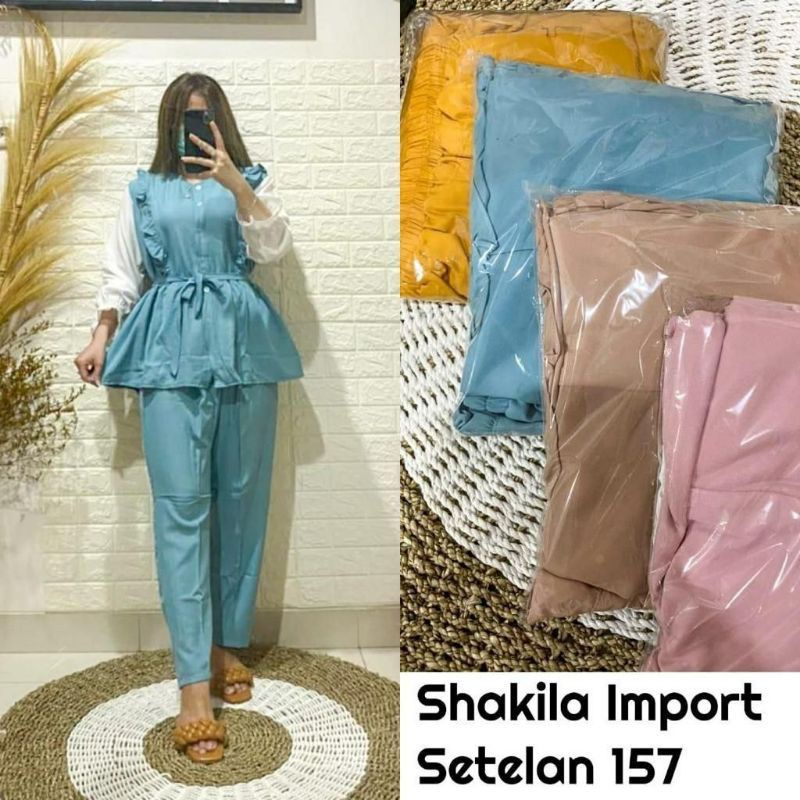 baju lebaran / setelan celana shakila berlin / setcel berlin / setelan celana tunik / setelan shakil