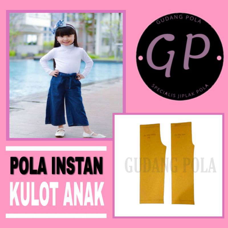 [✓COD] Pola Kulot Anak - Pola Jiplak Instan - Pola Baju Gudang Pola