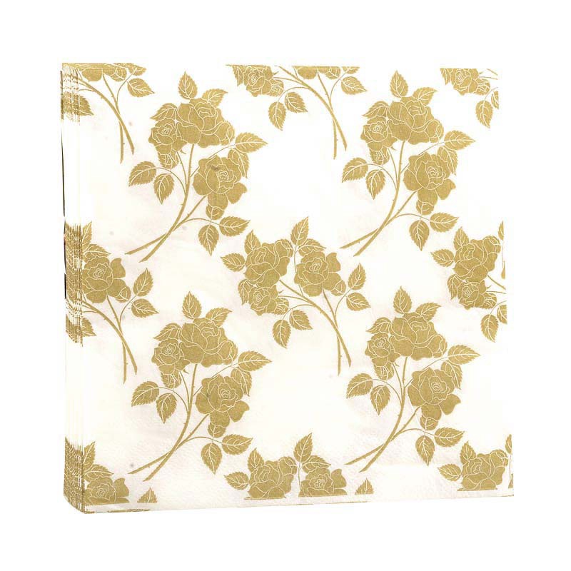 20 Sheets/Pack Gold Leaf Printed Paper Napkins Event &amp; Party Tissue Decoration Serviettes