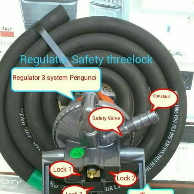 Pengaman Gas Lpg Pertamina Regulator Three lock Otomatis