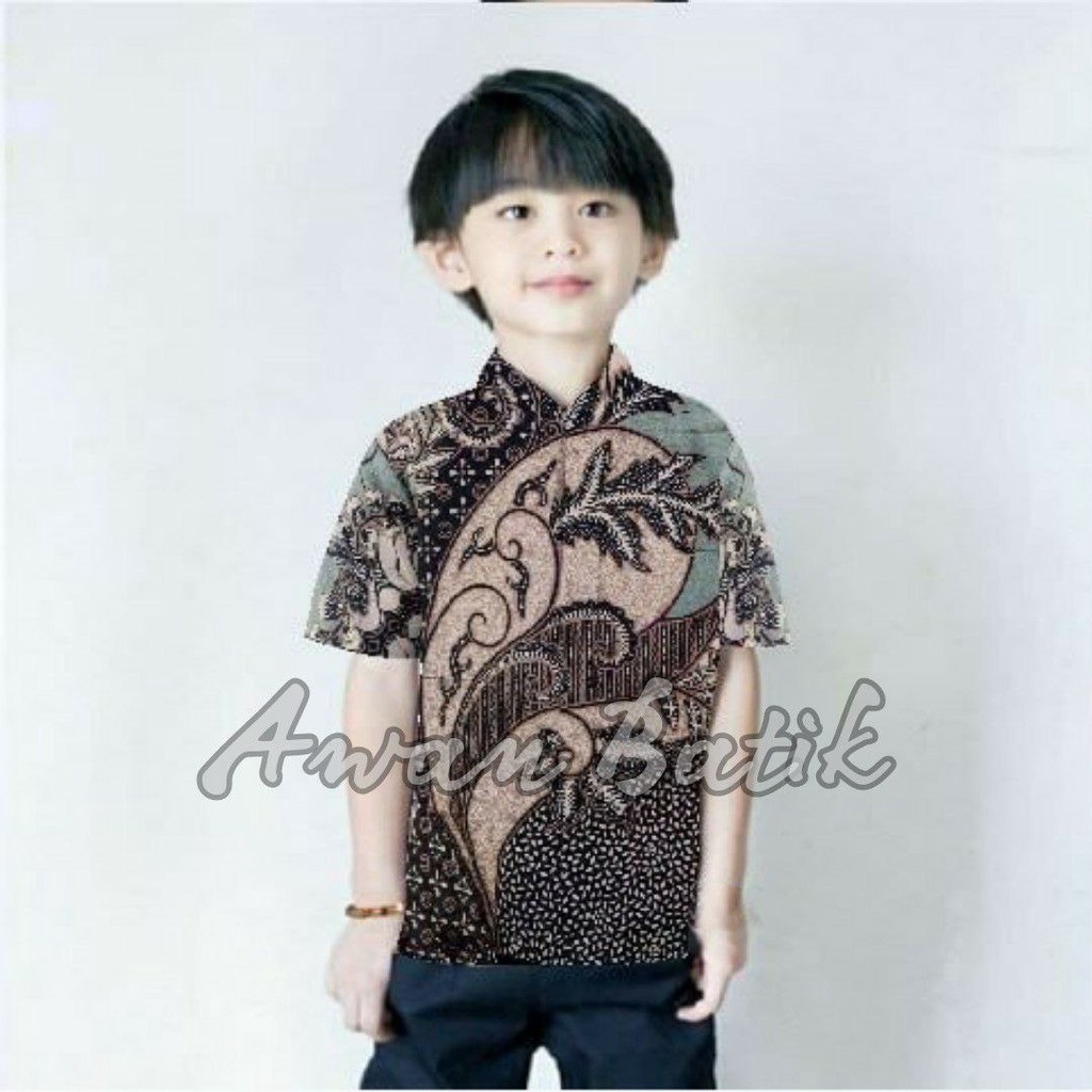 BATIK HIJAU SAGE ANAK COWOK M L XL XXL//KEMEJA BATIK ANAK COWOK//BAJU BATIK ANAK COWOK//BATIK ANAK LAKI LAKI