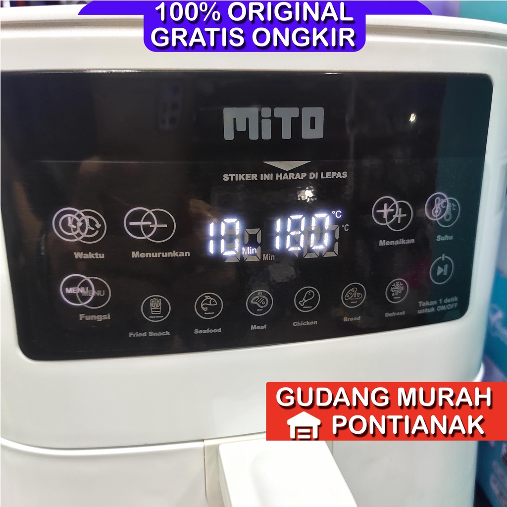 Air Fryer Mito AF1 Deep Fryer Digital 4 Liter Low Watt DigiFry AF-1