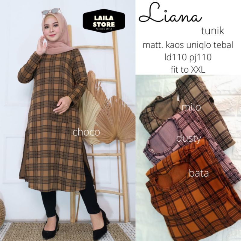 TUNIK KAOS UNIQLO IMPORT WANITA DEWASA TERLARIS FIT TO XXL LIANA