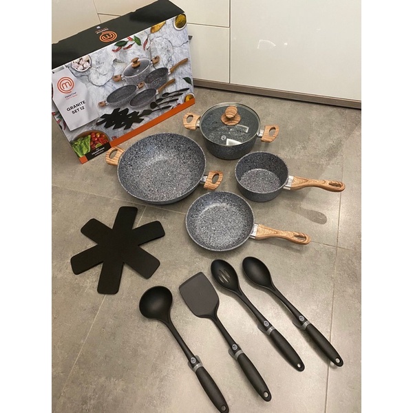 New Master Chef Granit Set of 12 Pcs / Panciset Granit Masterchef