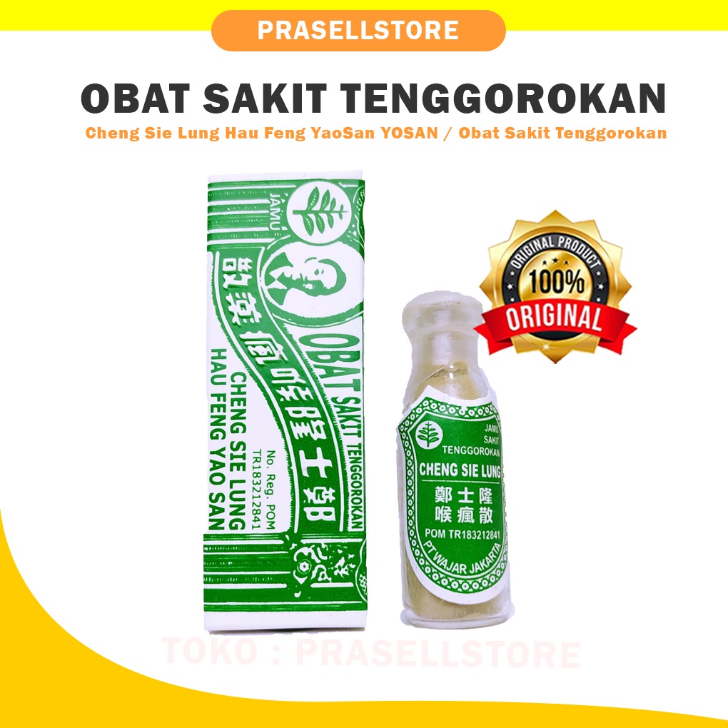 Cheng Sie Lung Hau Feng YaoSan YOSAN / Obat Sakit Tenggorokan / Bisa Cod