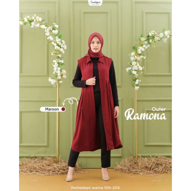 OUTER RAMONA TANPA LENGAN  BY SAIMA HUAB