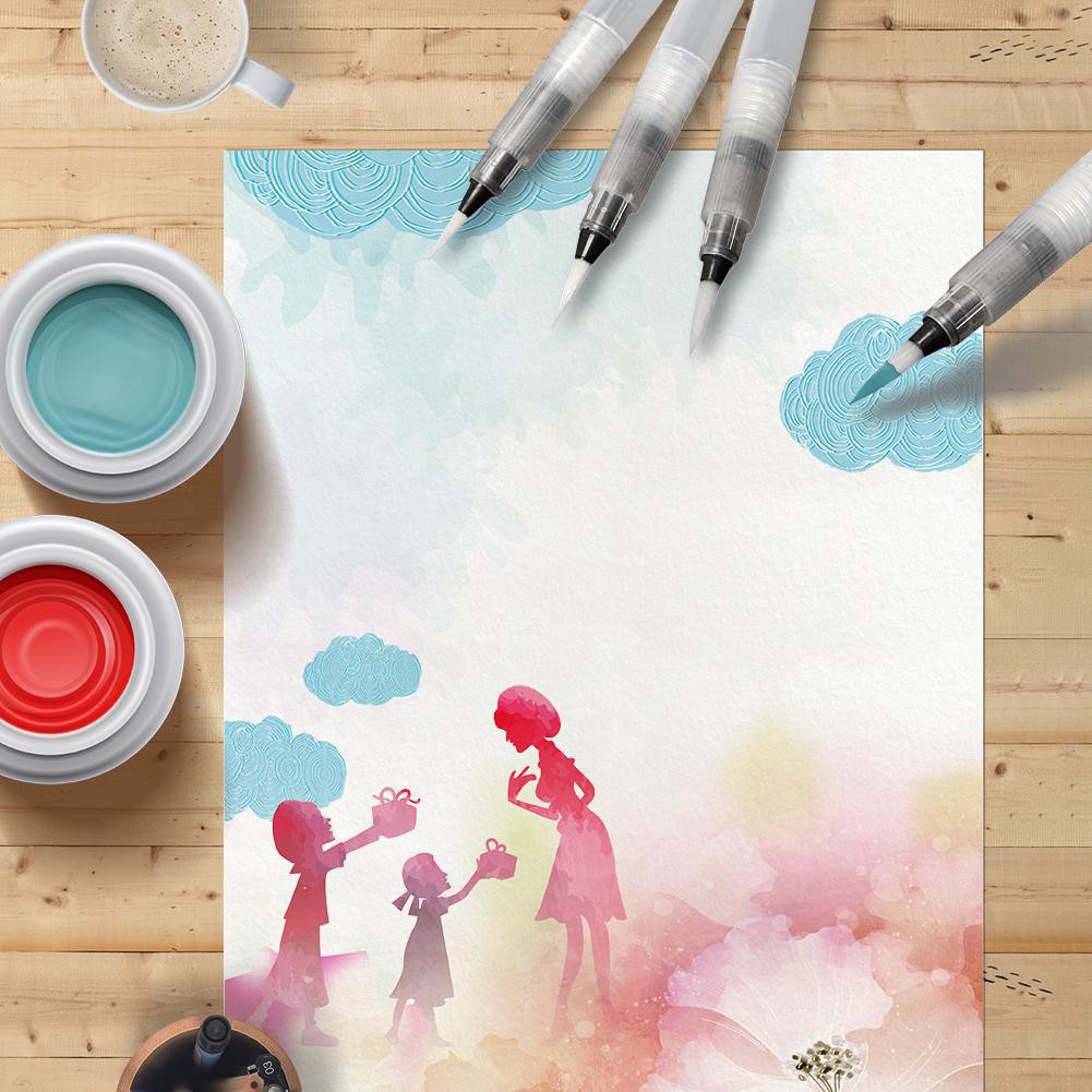 

water brush pen painting watercolor