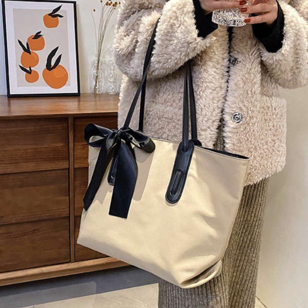 BJ81732 - BEIGE/BLACK - TAS SHOULDERBAG BAHU SLEMPANG TOTEBAG HANDBAG MODEL PITA TAS WANITA FASHION IMPORT MODIS ELEGAN TERMURAH TERLARIS TERBARU BAGSTORE JAKARTA TAS BATAM GT1732 JT2601