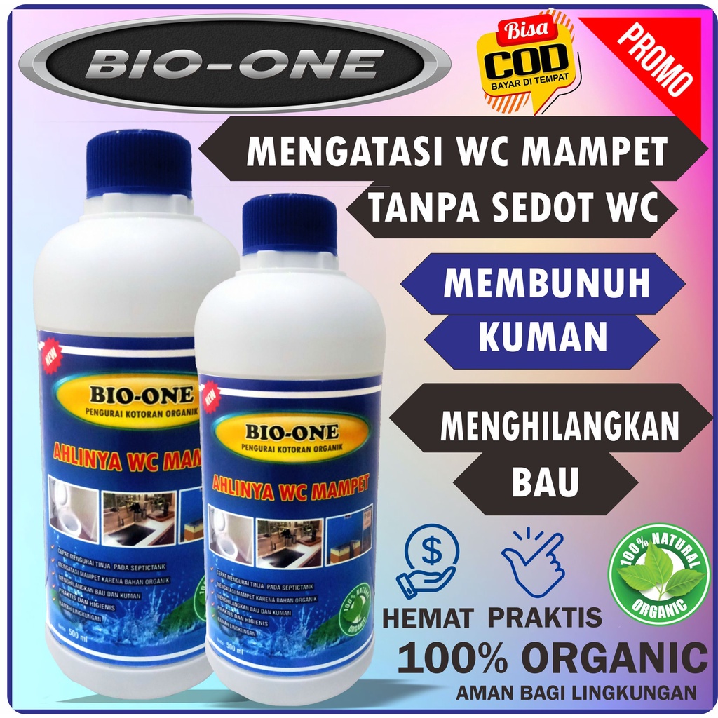 BIO ONE - (PAKET ISI 2) Obat Anti WC Penuh Mampet Paling Ampuh