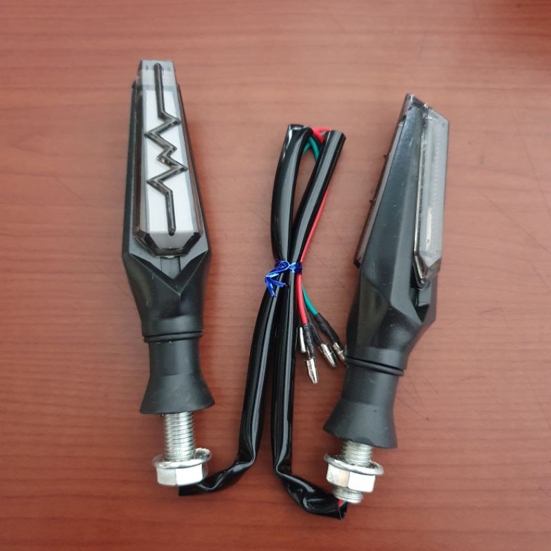 sen assy led running cb150r CR7 D250 riting set kanan kiri senja biru model baru detak jantung