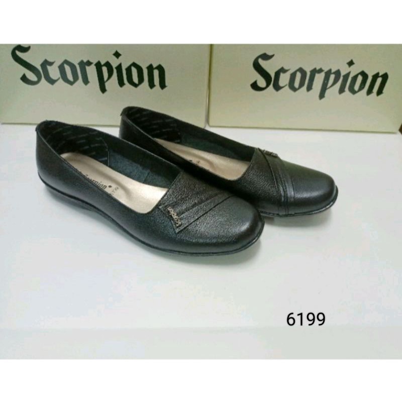 Sepatu Kulit Wanita Scorpion 6097 - Sepatu Heels Kulit - Pantofel Kulit