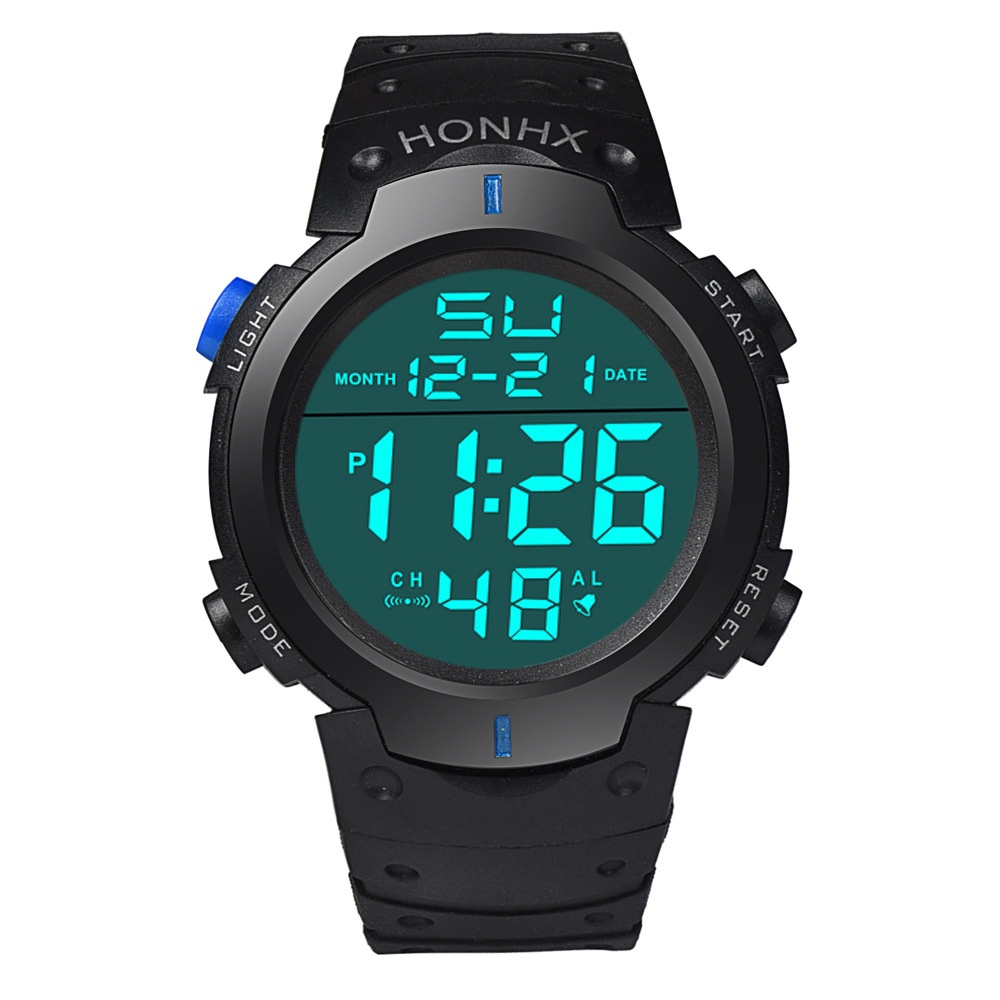 Jam Tangan Pria Casual Rubber Digital / HONHX Jam Tangan Pria Digital Day Date Import