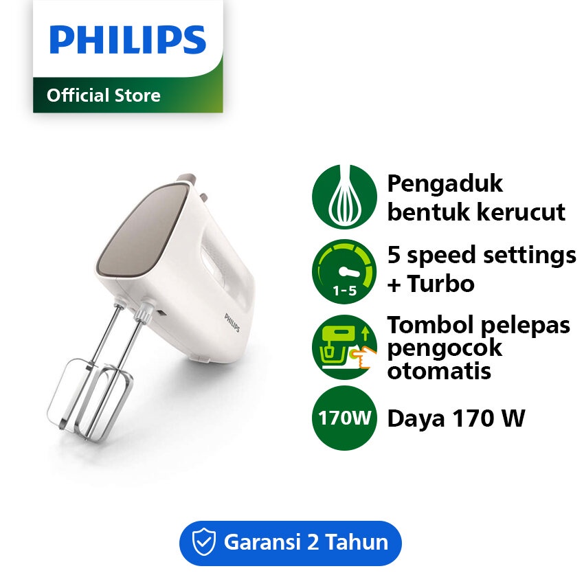 (BISA COD) PHILIPS MIXER HR1552 HR 1552 170W PENGOCOK TELUR PENGOCOK ADONAN KUE RED MERAH GARANSI RESMI