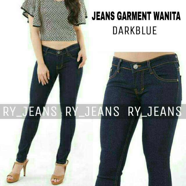 Celana jeans jumbo wanita jeans garmen darkblue