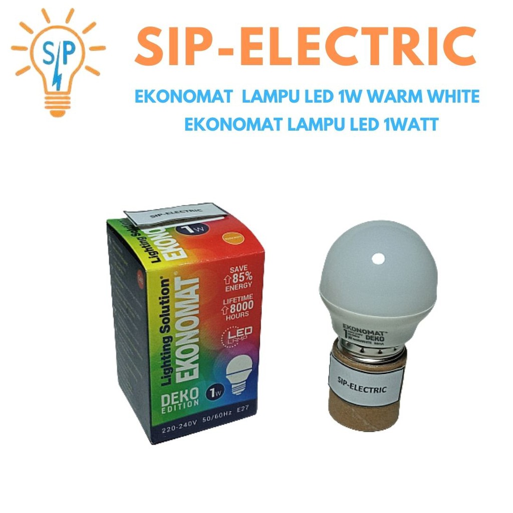 Ekonomat Lampu Led 1W Warm White / Ekonomat Lampu Led 1Watt