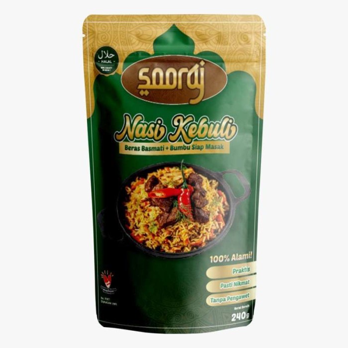 

bg20t01r Sooraj Nasi Kebuli Instan 240Gr, Beras Basmati + Bumbu Siap Masak Sv012Ss