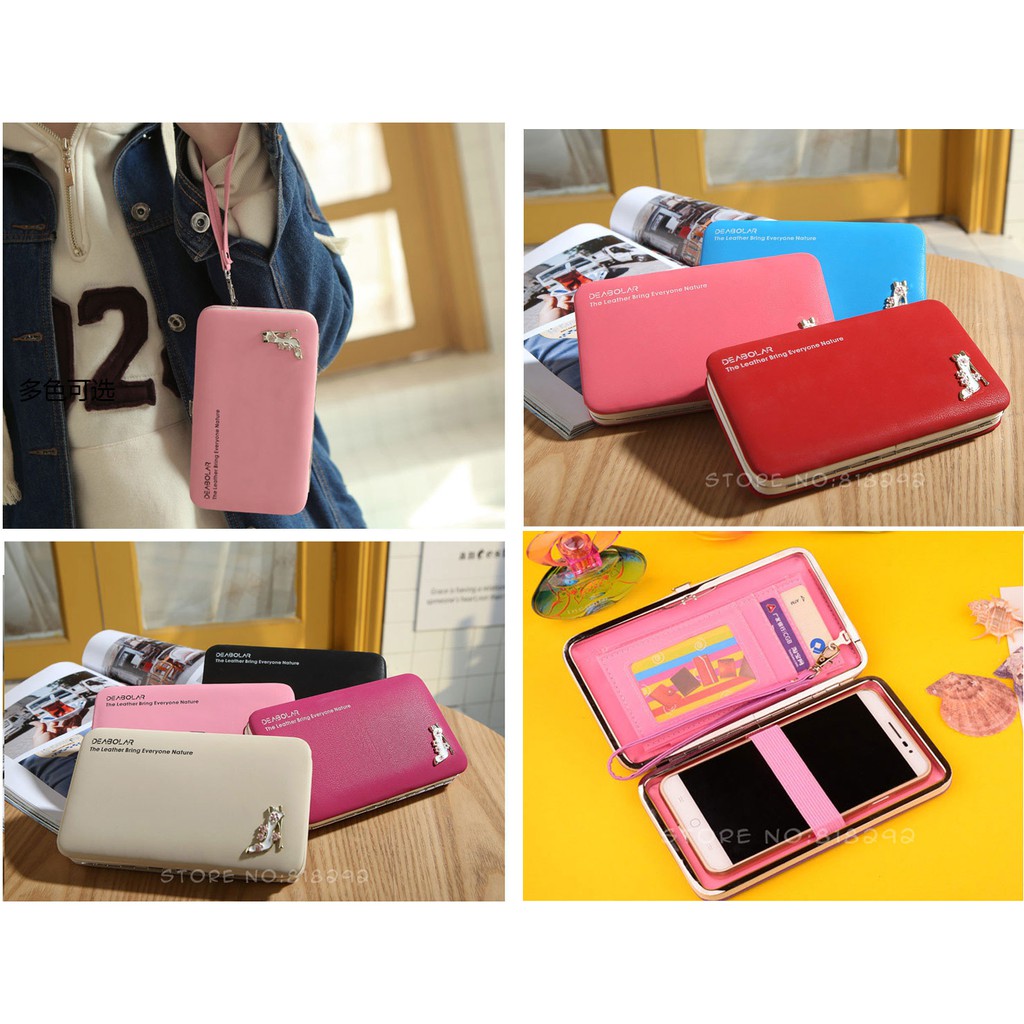 Dompet Panjang Cewek Wanita Korea Style Deabolar Model 