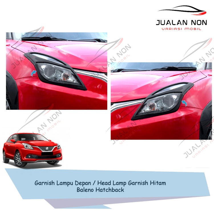 Garnish Lampu Depan Head Lamp Garnish Hitam Mobil Baleno Hatchback