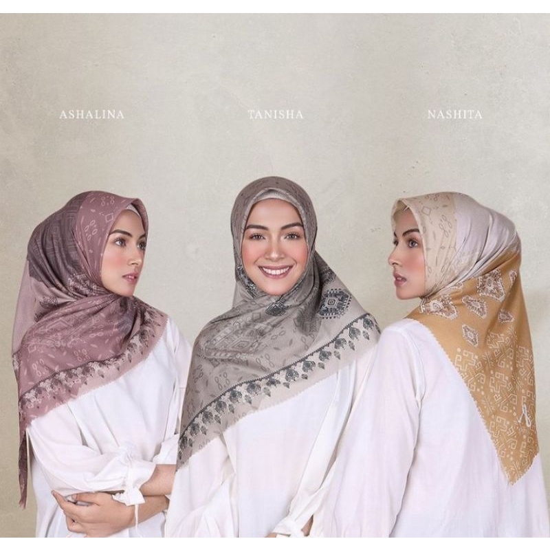 Em3 Scarf, MOTIF Authen series  HIJAB SEGIEMPAT VOAL PREMIUM TERBARU BEST SELLER