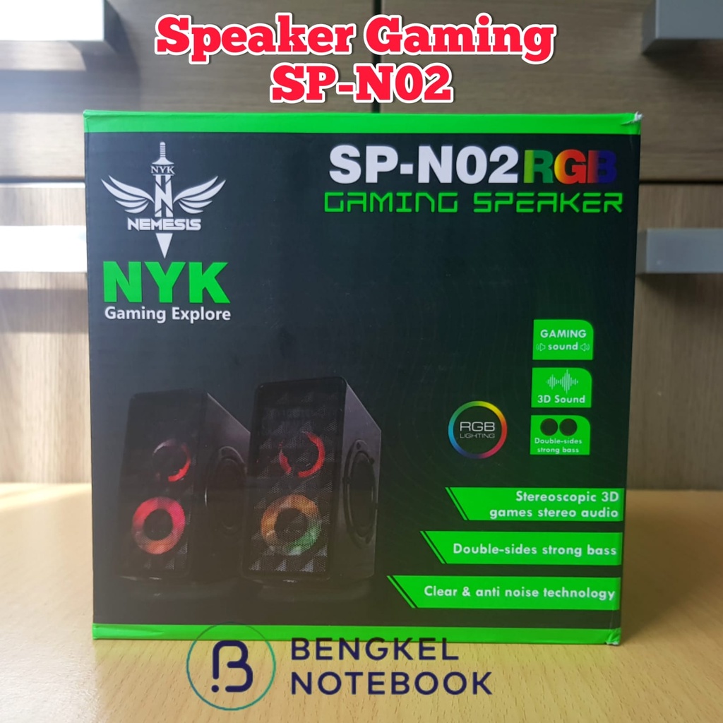 Speaker Gaming PC Laptop USB NYK Nemesis SP-N02RGB SP-N02 3D Sound