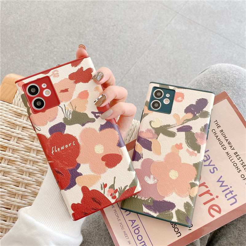 Mobile Phone Case Soft Silicone Anti-drop Floral Texture Is Suitable For Iphone Xr X 11 12 Promax 7plus 8plus Se X Xs Xr Xsmax 11 11pro 12 Edge