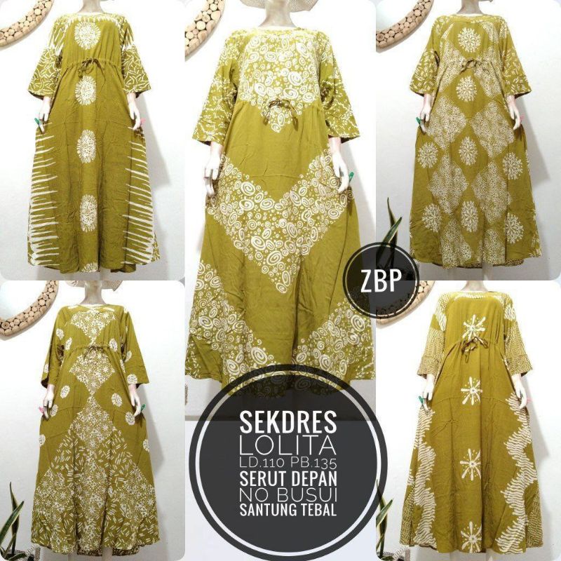 SEKDRESS LOLITA BATIK CAP PEKALONGAN