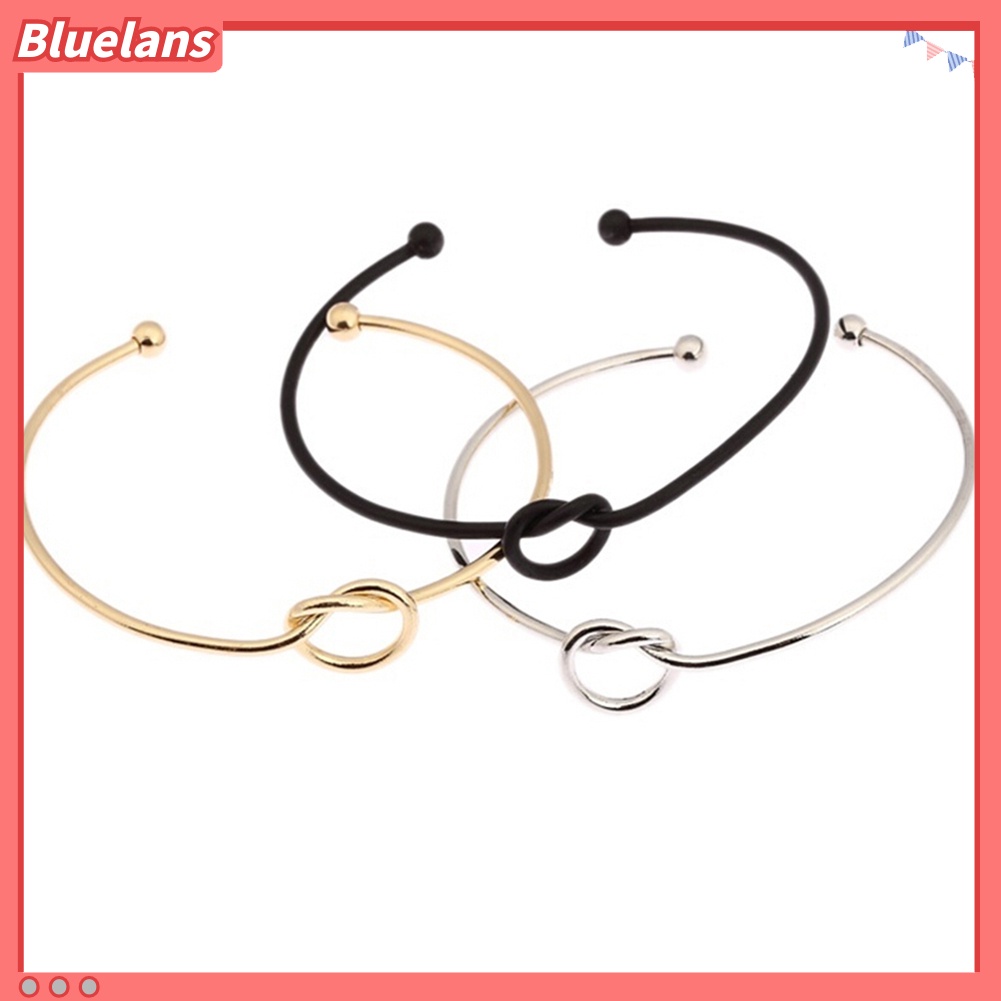 Gelang Fashion Wanita: Perhiasan Bergaya Elegan Sederhan Model Terbuka Tali Simpul Dapat Diatur