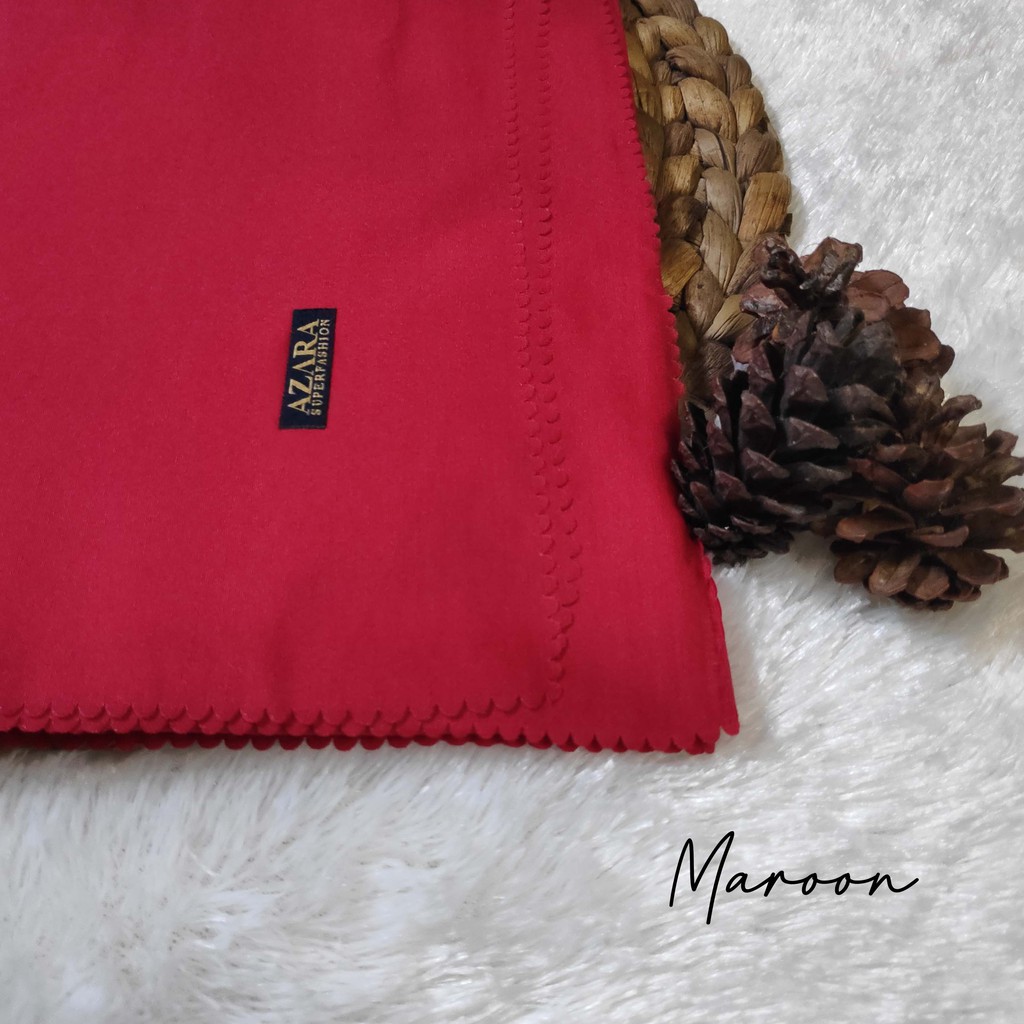 HIJAB AZARA VOAL LASERCUT, VOAL AZARA, JILBAB SEGI EMPAT AZARA VOAL LC, AZARA VOAL JAPAN LC-Maroon