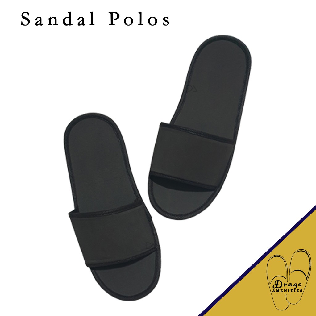 Sandal Hotel Putih Hitam POLOS 4mm 4 mm MINIMAL 20 Pasang murah bagus terima custom sablon