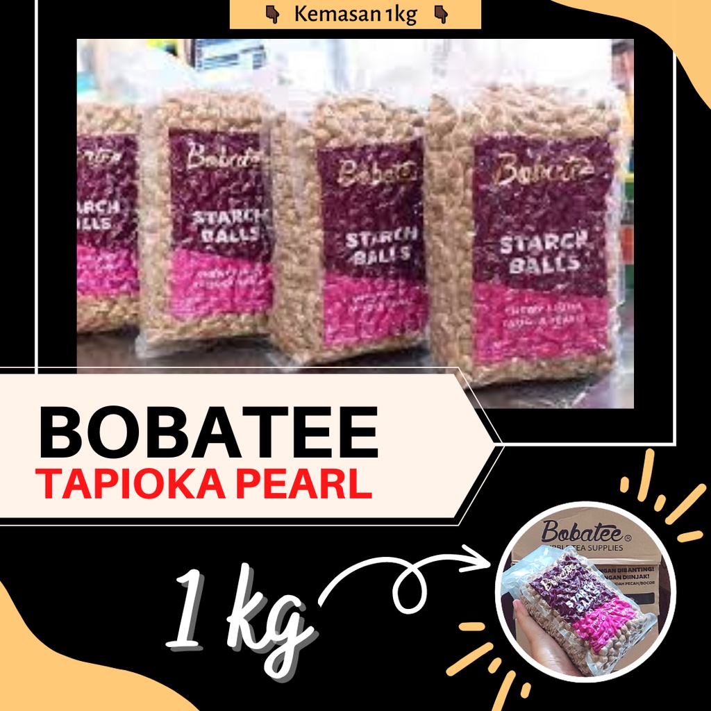 Bobatee Topping Boba Pearl Tapioka 1kg