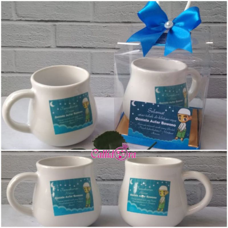 Mug Khitanan /souvenir mug aqiqah/mug gentong custom