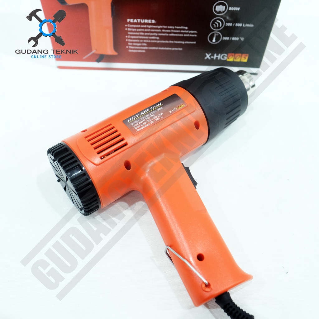 Heat Gun XENON X-HG003 / Mesin Heatgun Hot Air Gun HG003X  - Alat Pemanas Plastik HG 003 800Watt