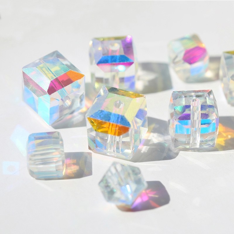 Square Crystal AB Beads 5601Loose Spacer Beads 8mm 10MM