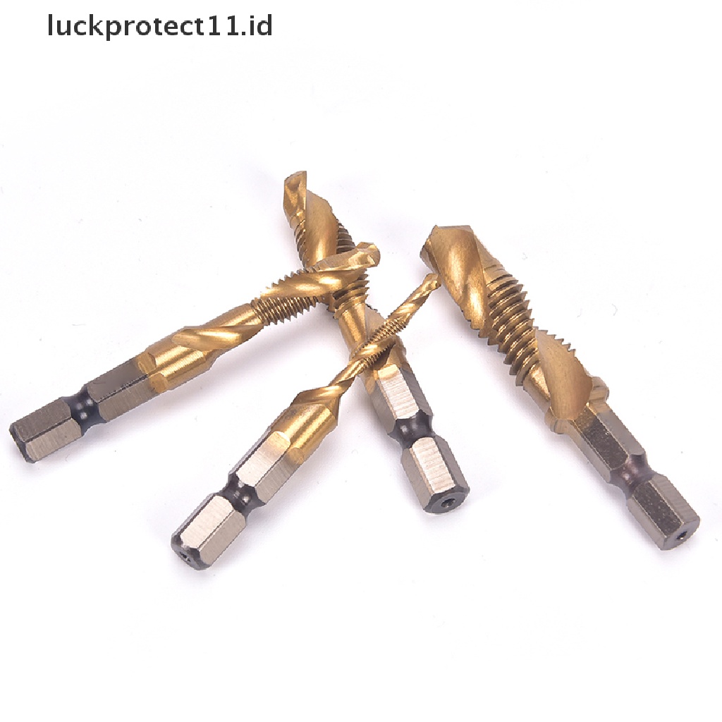 //HG&amp;ID// M3-M10 Hex Shank Titanium Plated HSS Hand Screw Thread Metric Tap Drill Bits .