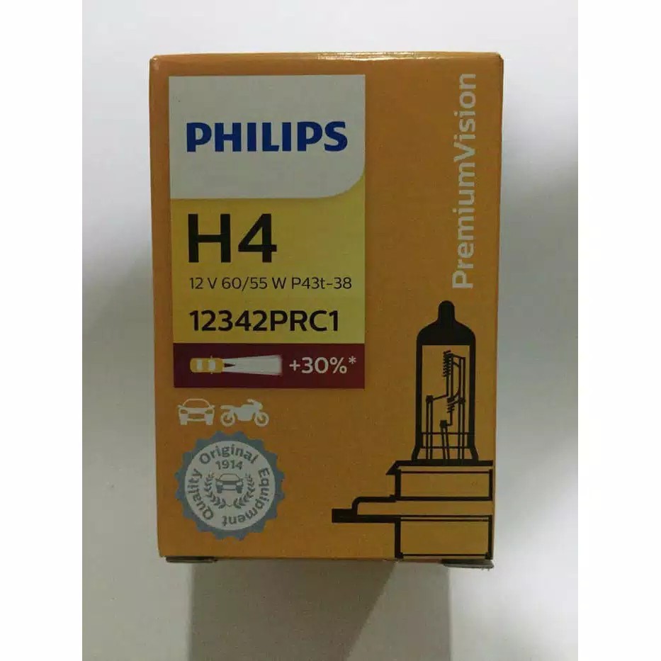 PHILIPS bohlamp HalogenH4 60/55W  dan 100/90W mobil Original