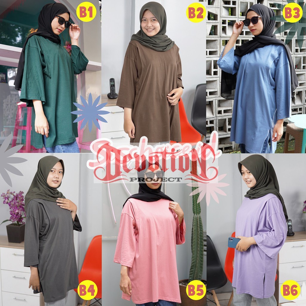 KAOS OVERSIZE WANITA BUSUI / BASIC OVERSIZE TOP POLOS / BAJU MENYUSUI / KAOS WANITA BIG SIZE