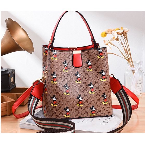 TASHAPPY LT1826 tas SELEMPANG Bucket Mickey Cantik wanita import model korea supplier tas import