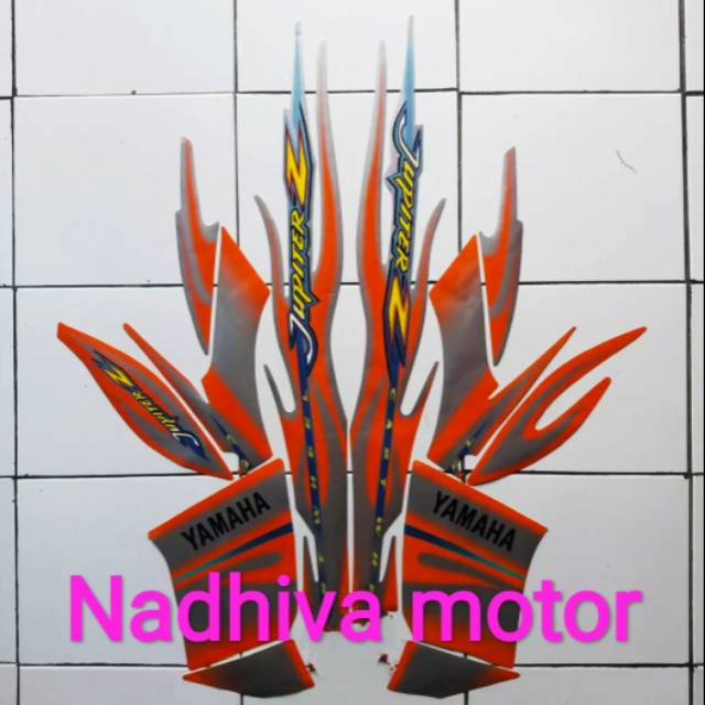 striping stiker lis les polet body jupiter z 2005 cw silver orange