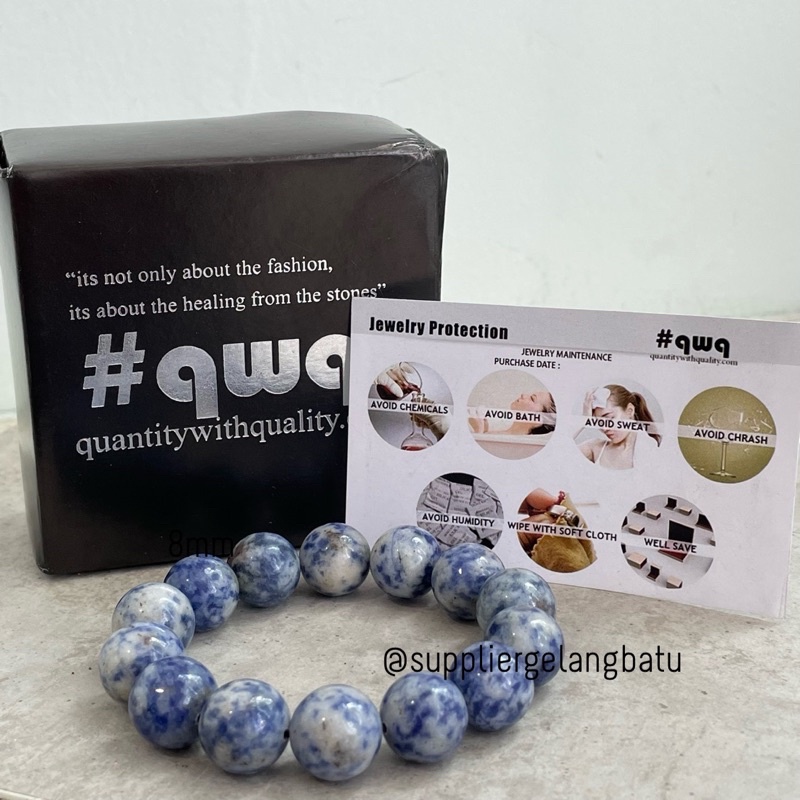 GELANG BATU SODALITE UKURAN 6-14MM