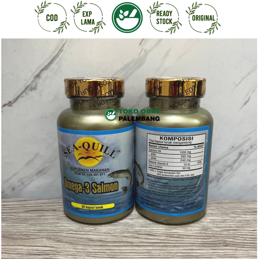 SEA QUILL OMEGA 3 SALMON 60 KAPSUL LUNAK SEA-QUILL OMEGA 3 SALMON 60