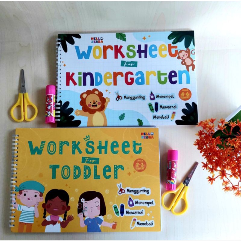 Paket Bundling Worksheet for Toddler dan Worksheet For Kindergatten