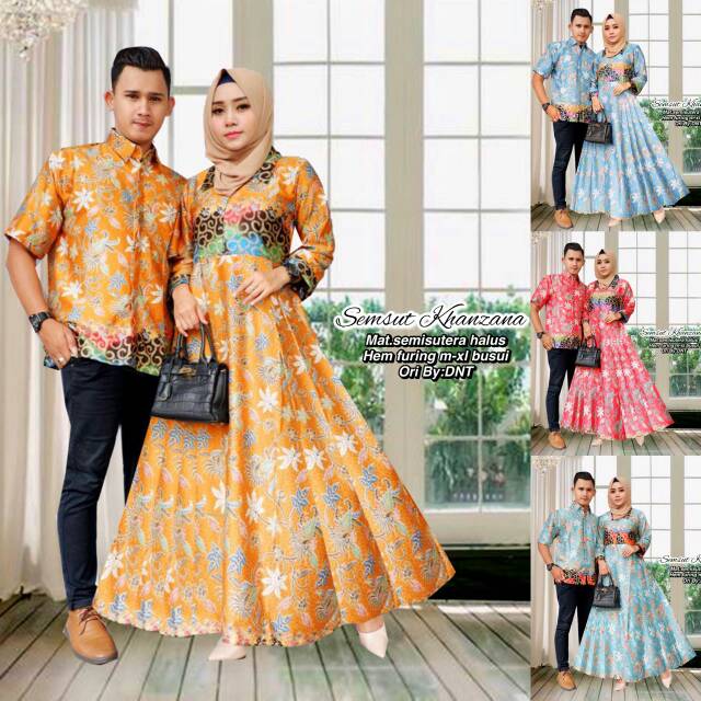 Terlaris Couple Semisutra Khanzana Sarimbit Batik Khanzana Murah Batik Modern Batik Murah Solo Semisutra Asli 5zWr96iBgma3w