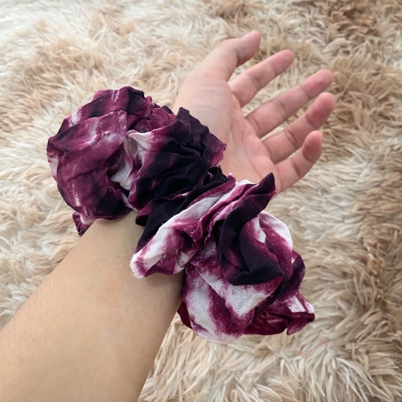 Scrunchie Ikat Rambut / Cepol Rambut Motif Rayon