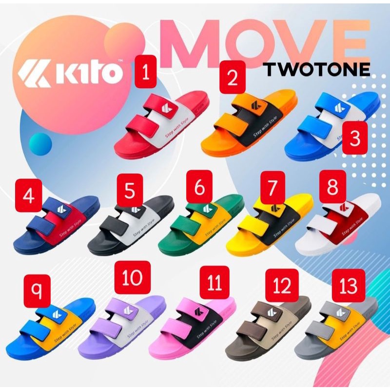 (Ready Stock) Sendal Kito Bright Move Twotone