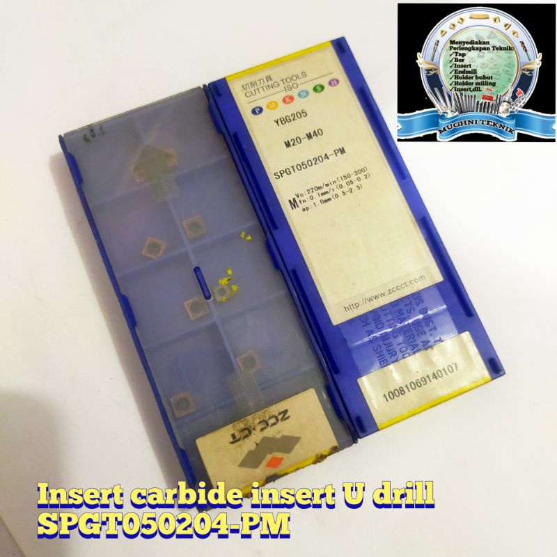 insert carbide insert UDrill insert Yudrill SPGT050204-PM ZCC-CT