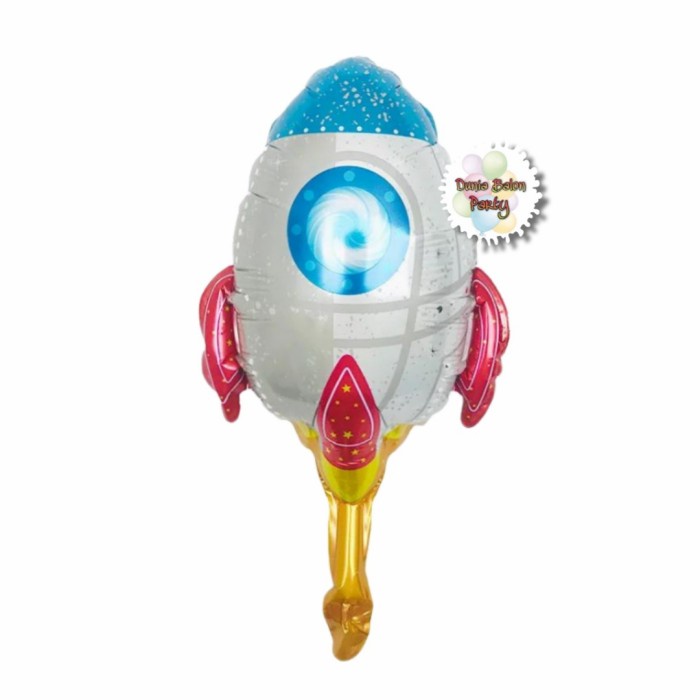 Balon Foil Rocket / Balon Antariksa Luar Angkasa Mini