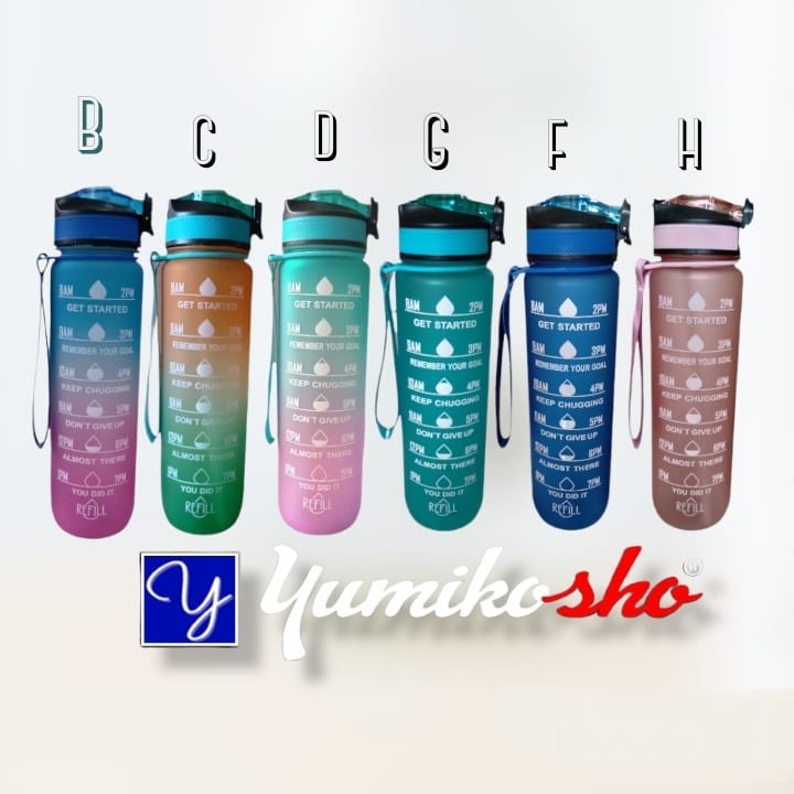 Botol Tritan 1 Liter Original/Botol Motivasi/BPA Free/Food Grade/Asli/Ready Stock